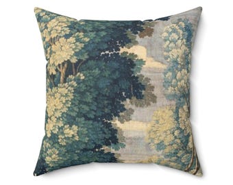 Aubusson Tapestry Pillow Cover: Elegant French Home Decor