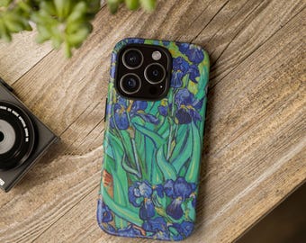 Van Gogh Irises Phone Case: Impressionist Art, Impact Resistant Cover, Matte Finish