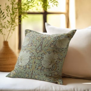 William Morris Pimpernel Pillow Cover: Botanical Accent Cushion