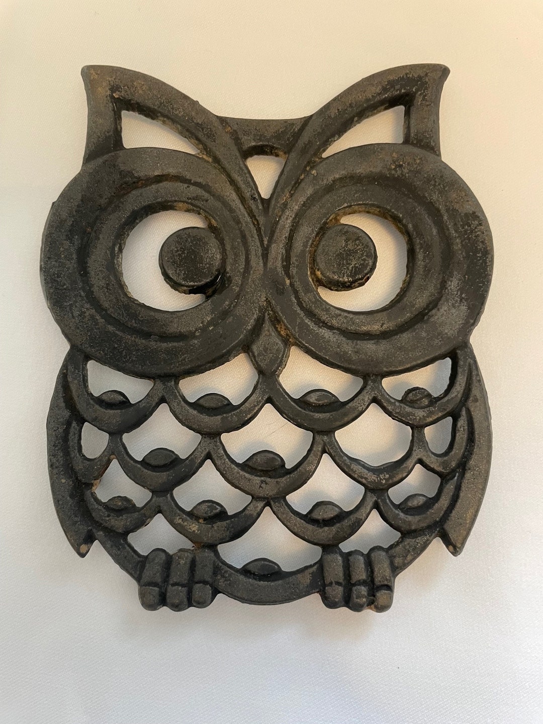 Cast Iron Owl Trivet Etsy