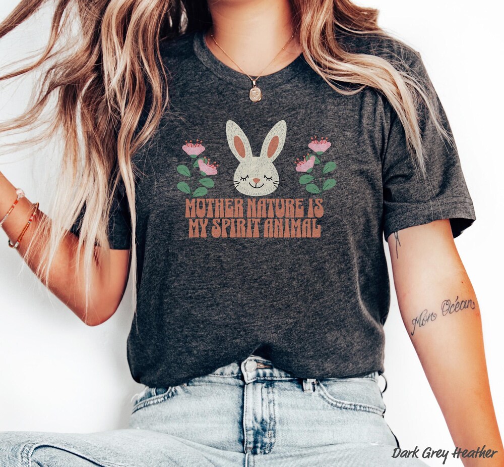 Rabbit Shirt, Flower Shirt, Bunny Tee, Naturalism Lover Shirt, Bunnie Shirt, Shirts Bunny,Bunny Shirt, Bunnie Shirts, Shirt Bunny Anlibuy