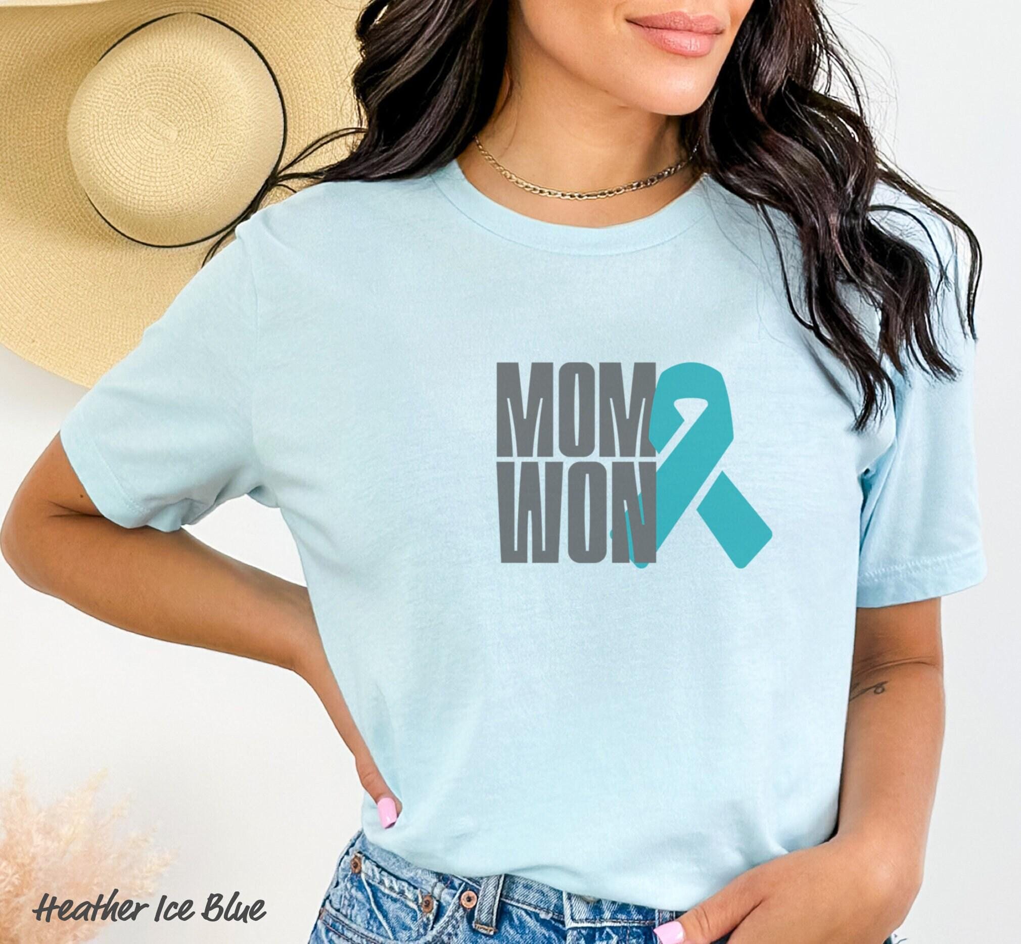 Ovarian Cancer Shirt, Gifts for Mom, Cancer Survivor Gift, Support Outfit, Ovarian Cancer Awareness, Mom Cancer Shirt, Fighter T-Shirt