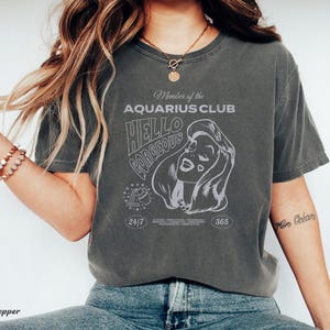 Aquarius Shirt, Zodiac Sign Shirt, Astrology Shirt, Aquarius Gift, Comfort Colors, Horoscope Shirt, Gift for Aquarius, Sun and Moon Shirt