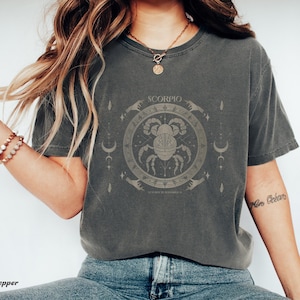 Scorpio Zodiac Shirt, Zodiac Shirt, Astrology Shirt, Scorpio Gift, Comfort Colors, Scorpio Symbol, Gift for Scorpio, Horoscope Scorpio
