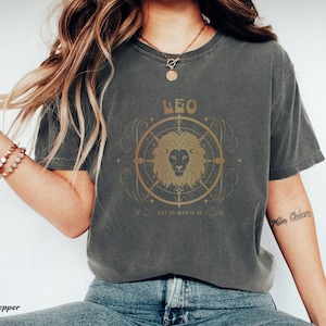 Leo Zodiac Shirt, Zodiac Shirt, Astrology Shirt, Leo Birthday Shirt, Comfort Colors, Leo Symbol, Gift for Leo, Horoscope Leo Shirt