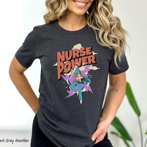 Nurse Shirt, Gift For Nurse, Healthcare Workers Shirts, Nurse Power T-Shirt, Cute Nurse T-Shirt, Nursing School Gift, Hero Nurse Shirt