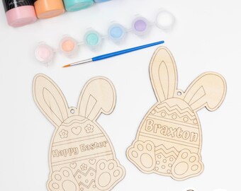 Personalized Easter Bunny Egg Painting Kit - Easter Basket Activity - Interactive Easter Gift | Easter Craft