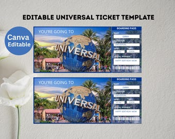 Editable Universal Trip Ticket: Surprise Boarding Pass (Digital Download)