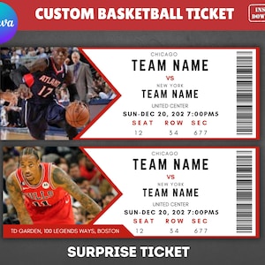 Benutzerdefinierte Basketball Ticket Vorlage, Basketball Ticket, Basketball Ticket, Basketball Ticket Vorlage, Basketball Tickets Geschenk, Sofort Download