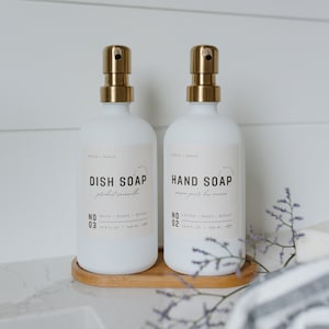 White Soap Dispenser Set