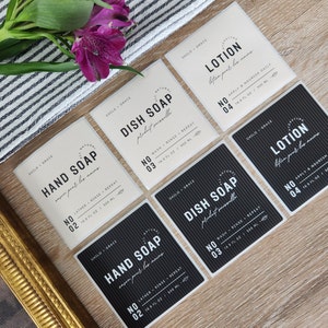 Waterproof and Matte Soap and Lotion Labels for Home Organization