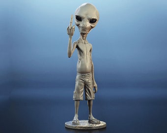 Paul The Alien Figure, Alien Statue, 3D Printed Figure, Gamer Room Design, Gift for Gamers