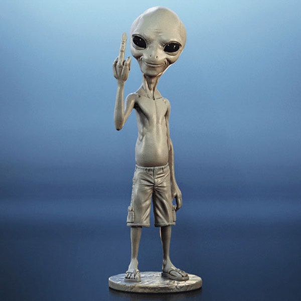 Paul Alien Figur, Alien Statue, 3D Gedruckte Figur, Gamerraum Design, Geschenk für Gamer