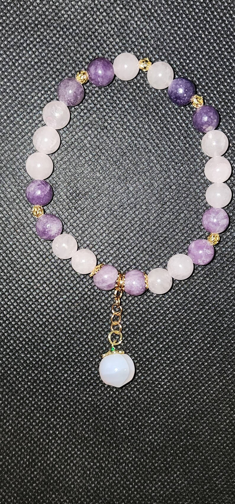 Lepidolite & Rose Quartz 8 Mm Etsy