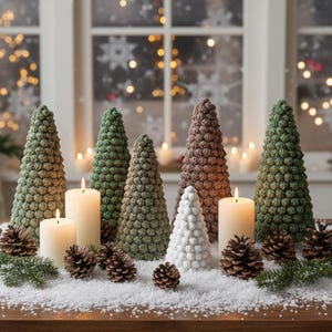 Bobble Winter Tree Crochet Pattern | Christmas Tree Crochet Pattern - 3 sizes