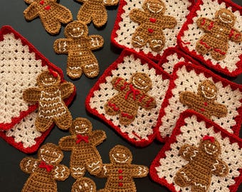 Patrón de manta de crochet de galleta de jengibre (Descargar PDF)