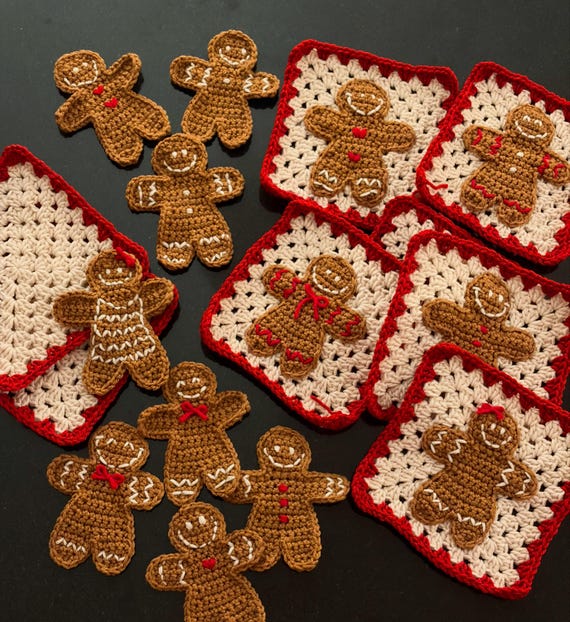 Gingerbread Cookie Crochet Blanket Pattern (PDF Download)