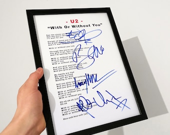 U2 - the Joshua Tree Signed Music Poster COA AUTHENTICATED - Etsy