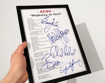 Framed Miley Cyrus Flowers Signed A4 Lyric Sheet Autographed