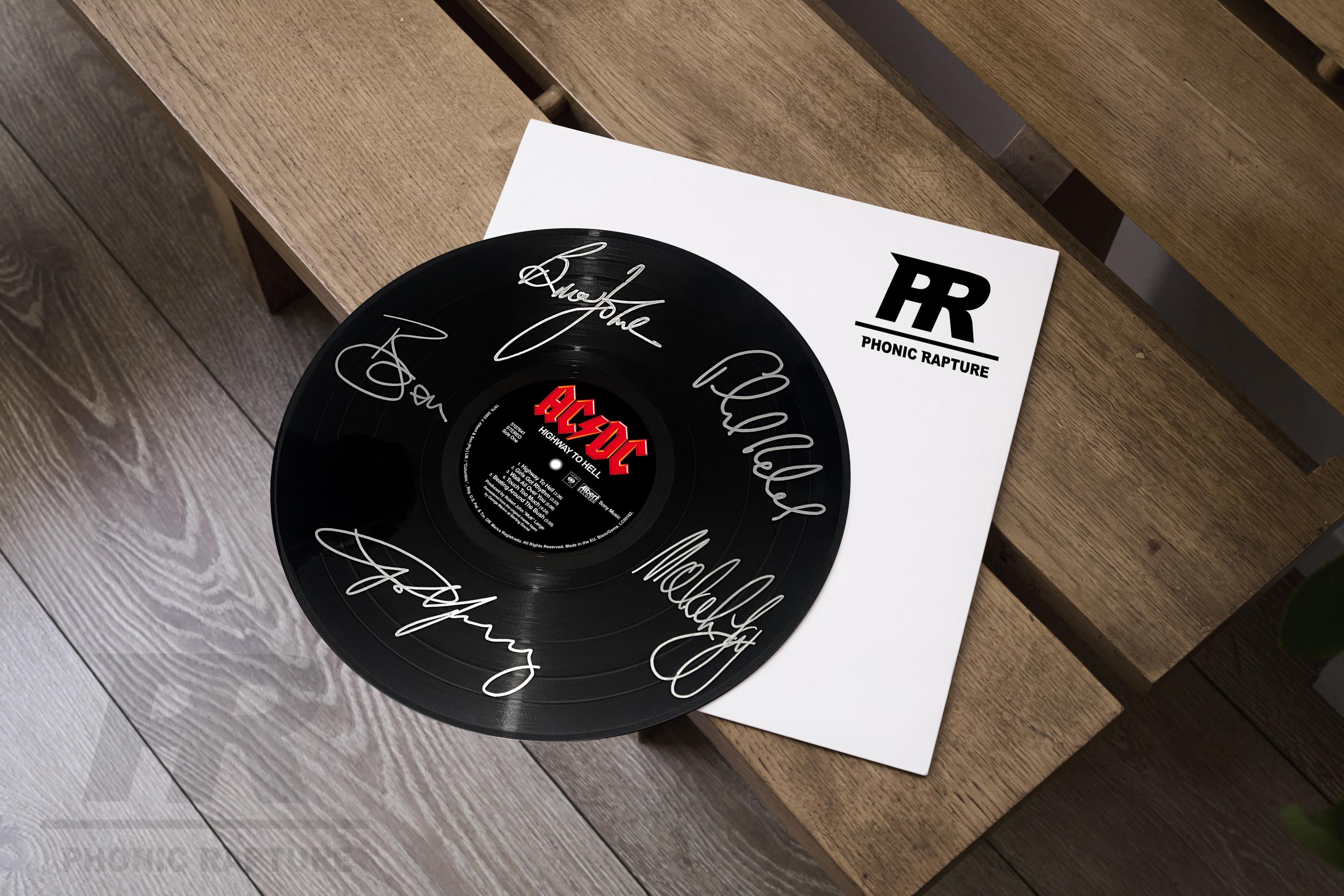 ACDC High Way To Hell サイン入りLPレコード サイン入りビニール