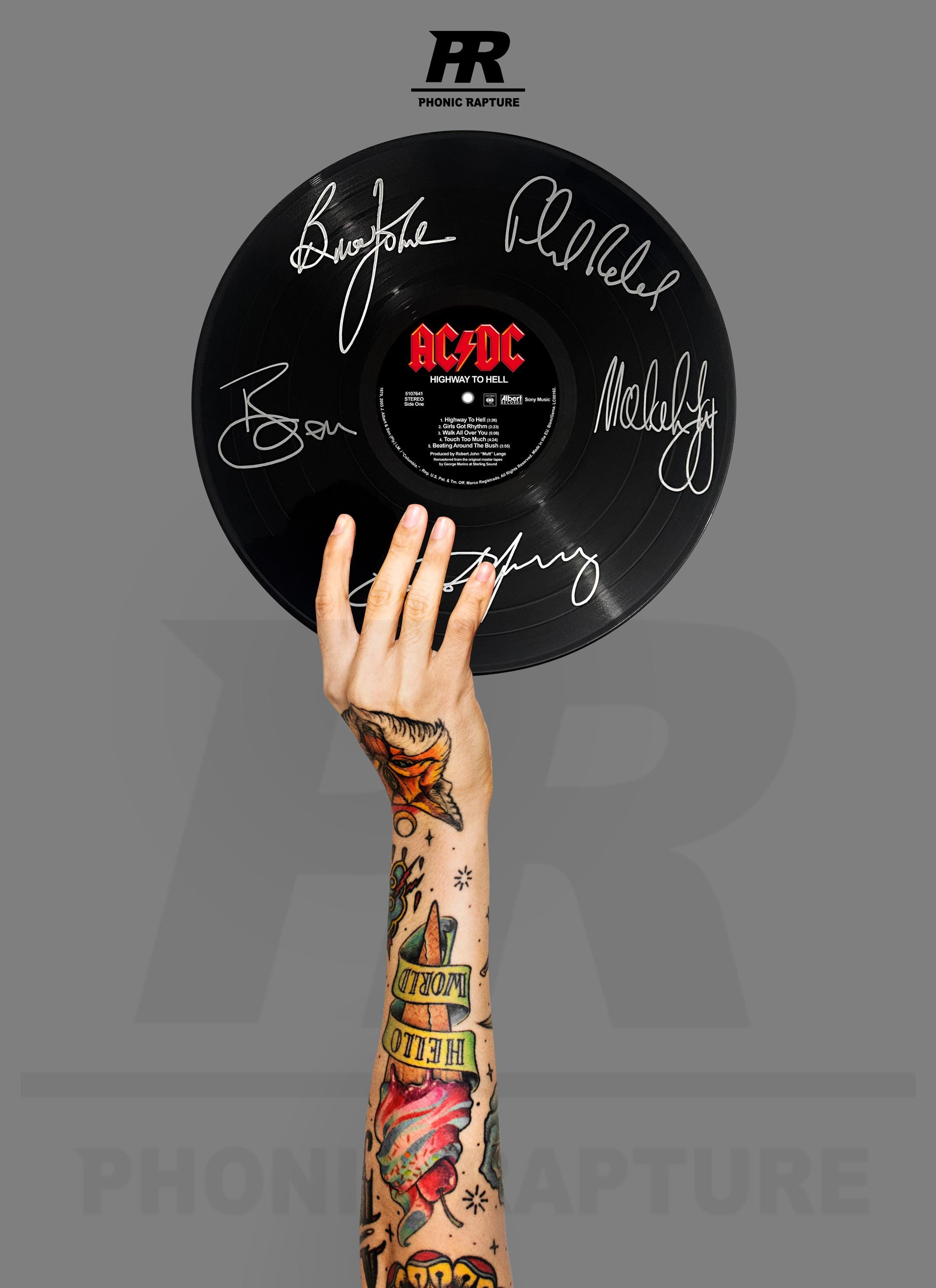 ACDC High Way To Hell サイン入りLPレコード サイン入りビニール