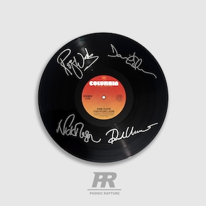 Pink Floyd Comfortably Numb Disco LP firmato Disco in vinile firmato 12" Autografato Firma Regalo per amanti della musica Cimeli Pezzo da esposizione per fan
