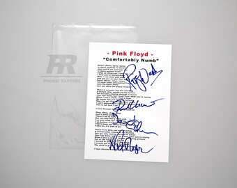 thumbnail image 2 of Pink Floyd Signed Photo Poster – Autographed Memorabilia, Pre-Printed, Made In UK 2 of 4