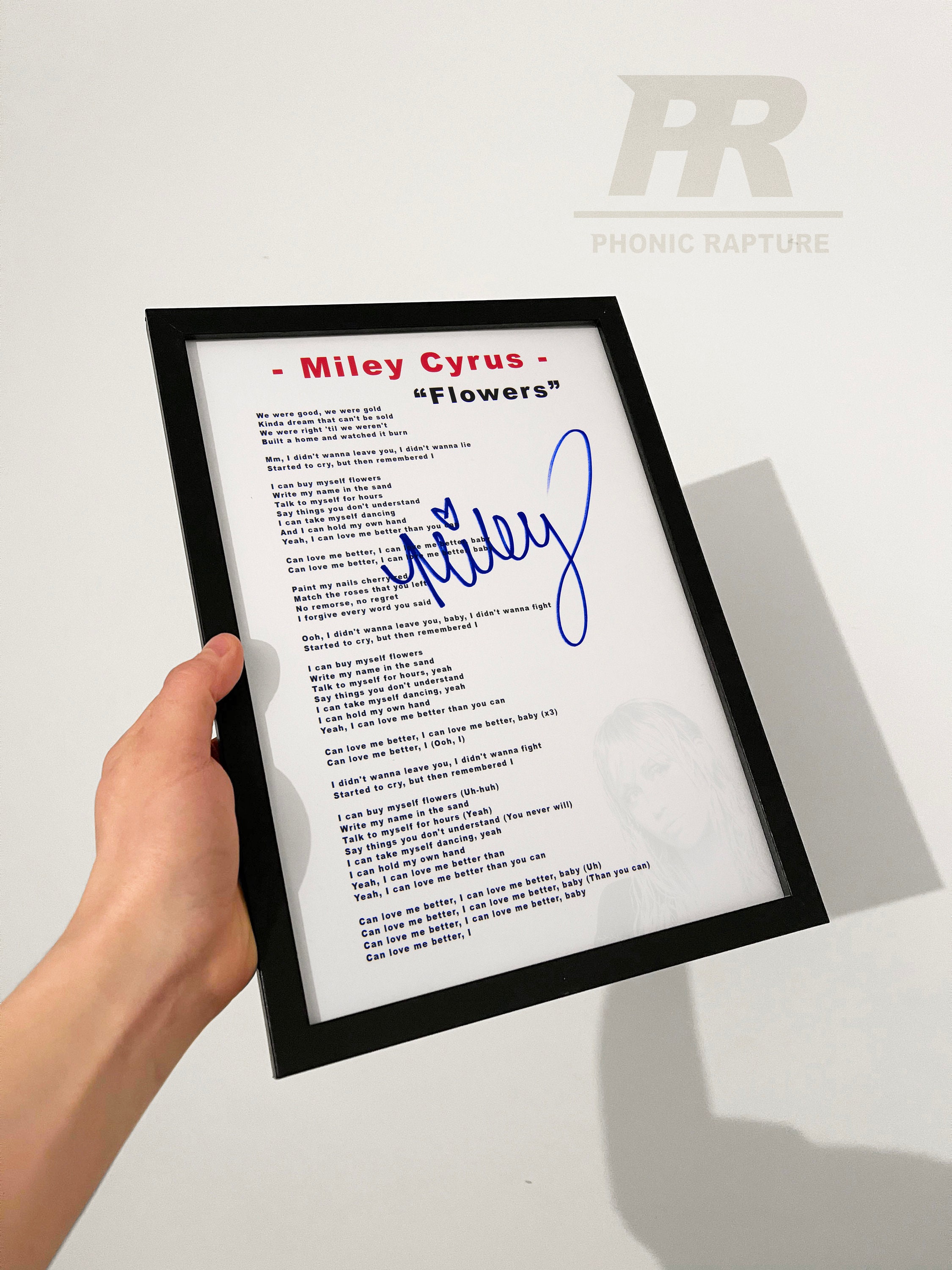 Miley Cyrus　直筆サイン入りカラーレコード Miley Cyrus - Web Exclusive Something Beautiful Sea Blue Vinyl