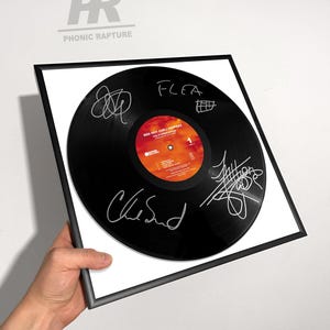 Red Hot Chili Peppers Californication Autographed Framed LP Record Signed Vinyl Record 12&quot; Signature Music Art Lover Gifts Memorabilia rhcp