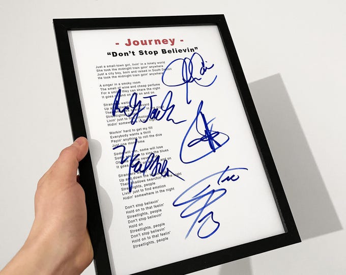 JOURNEY BAND signed autographed photo COA Hologram