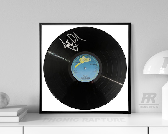 Framed Michael Jackson Billie Jean Signed LP Record Vinyl Record