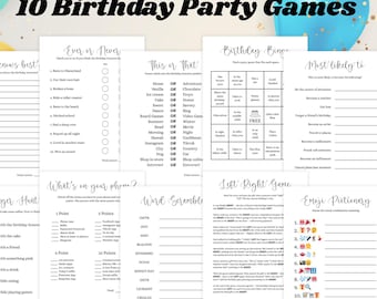 Birthday Party Games Bundle: Fun Adult & Teen Activities (Digital Download)