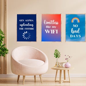 Gen Alpha Slang Poster | Vibrant Wall Art | Cool Slang Phrase Prints for Bedroom Decor | Ideal Gift for Teenagers