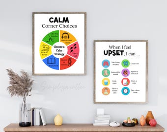 Kids Calm Down Strategies Poster: Sensory Corner Decor (PDF)