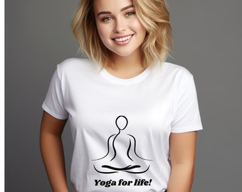 Yoga T-shirt, Yoga for life, Namasthe, Yoga for Health, Surya Namaskara, Unisex Softstyle T-Shirt