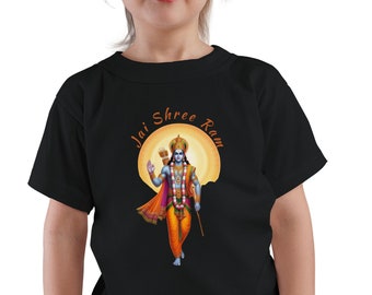 Kids Jai Shri Ram t-shirt, Ayodhya Ram tshirt, Sri Ram, Gift Shirt, Jai Hanuman, Ram Lalla, Devine, Worship, Hindu, Kids Heavy Cotton™ Tee