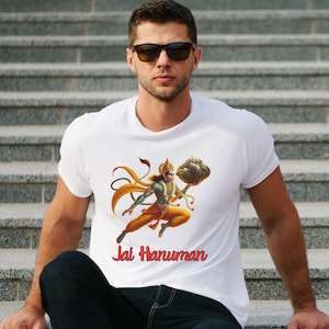 Jai Hanuman t-shirt, Ayodhya, Sri Ram, Gift Shirt, Ramayan, Motivation, Devine, Worship, Hindu, Hanuman, Unisex Softstyle T-Shirt