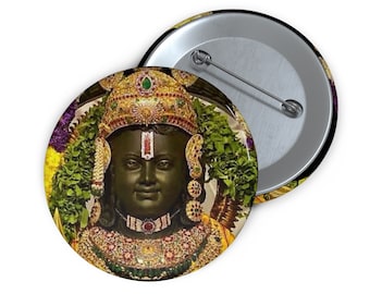 Jai Shree Ram Pin, Ayodhya, Sri Ram, Ramayan, Motivation, Devine, Worship, Hindu, Ram Lalla, Mandhir, Custom Pin Buttons