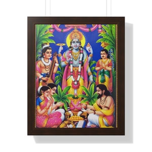 Sathyanarayana Swami Photo Frames, Sathyanarayana homa, House Warming Ceremony, Sri Ram, Worship, Hindu, Framed Photo Sathyanarayana
