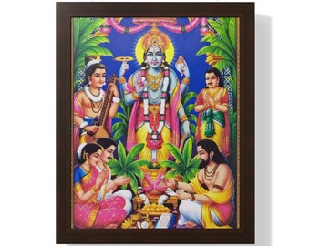 Sathyanarayana Swami Photo Frames, Sathyanarayana homa, House Warming Ceremony, Sri Ram, Worship, Hindu, Framed Photo Sathyanarayana