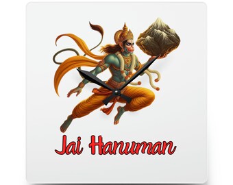 Jai Hanuman, Shree Ram, Ayodhya Ram, Ram Lalla, Ram Mandhir, Hanuman Acrylic Wall Clock