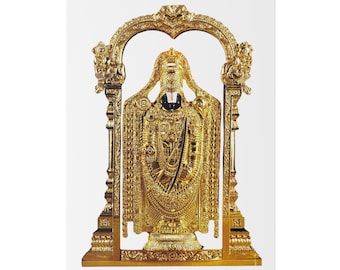 Tirupati Balaji Photo, Tirupati Tirumala God, Vishnu, Govinda, Shri Hari, Thirumala, Lord Venkateshwara, Matte Canvas Stretched, 0.75" Thick