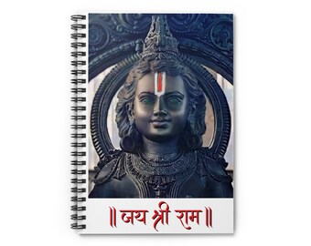 Ram Lalla, Ayodhya Shree Ram, Jai Shree Ram Spiral Notebook - Ruled Line 118 pages