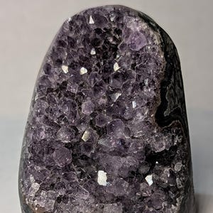 Uruguayan Amethyst Cut Base Geode | Deep Purple Crystal Cluster for Home Decor & Healing