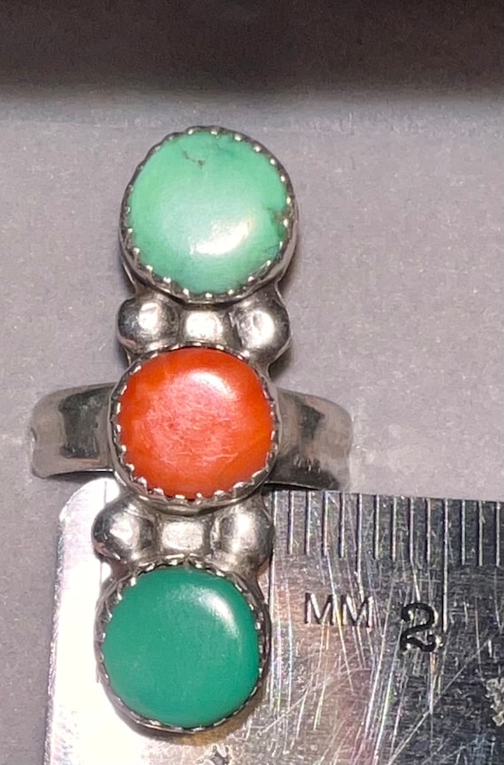 Vintage Turquoise, Carnelian, and Chrysoprase 3 S… - image 7