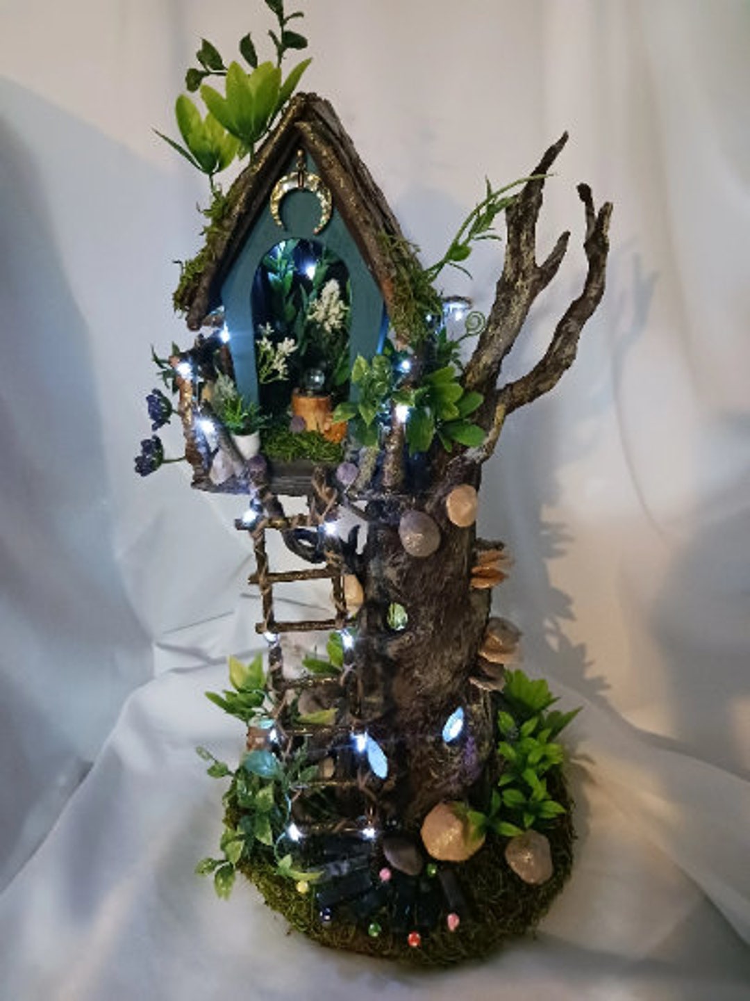The Eldertree Enchantress, Handmade Fantasy Light up Home Decor