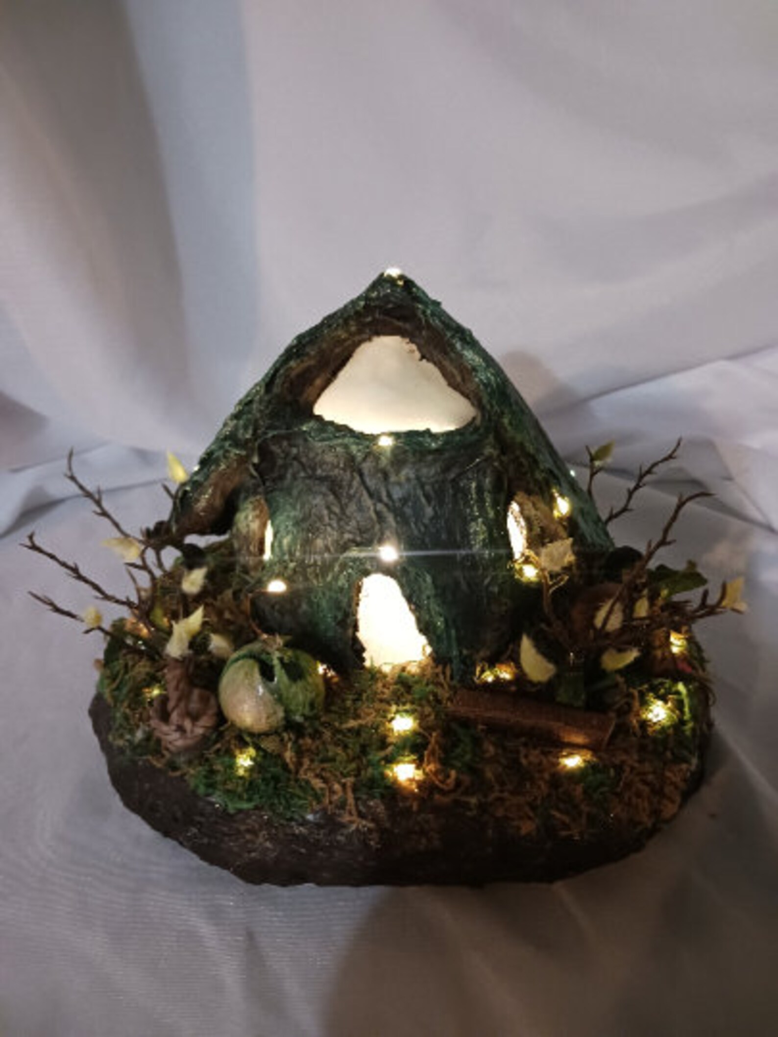 Handmade Swamp Witch, Fairy Enchanted Dwelling, Fantasy Light-up House ...