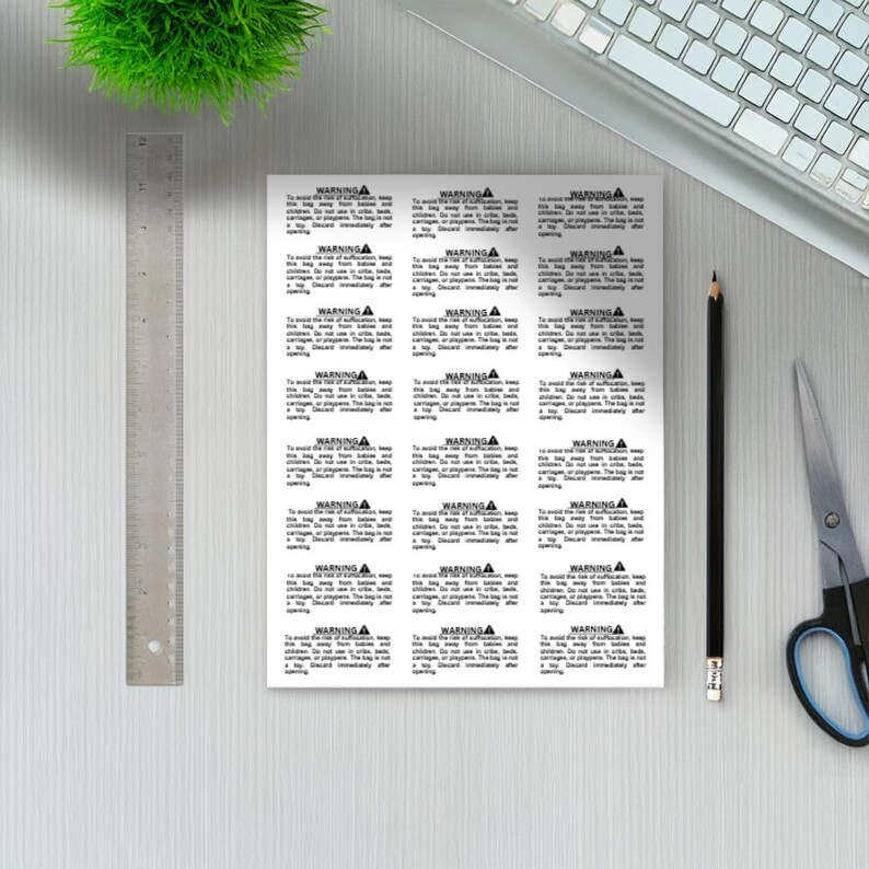 Individual Suffocation Label Fba Template.pdf Suffocation Warning Stickers – Printable Packaging Labels (PDF) - Etsy