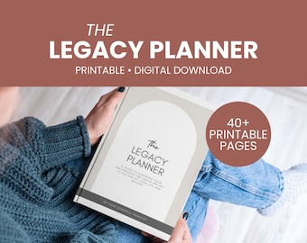 Legacy Planner Binder: End of Life Guide, Estate Planning (Printable)