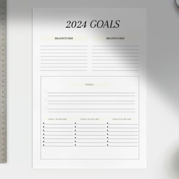 2024 Goal Setting, Goals Planner, new year resolutions